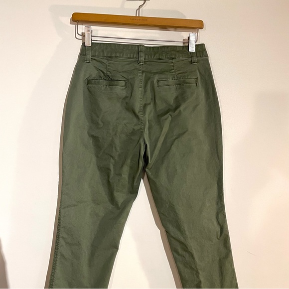 GAP Green Girlfriend Khaki Chino Cotton Pants 2 Petite Army Green - Picture 7 of 10